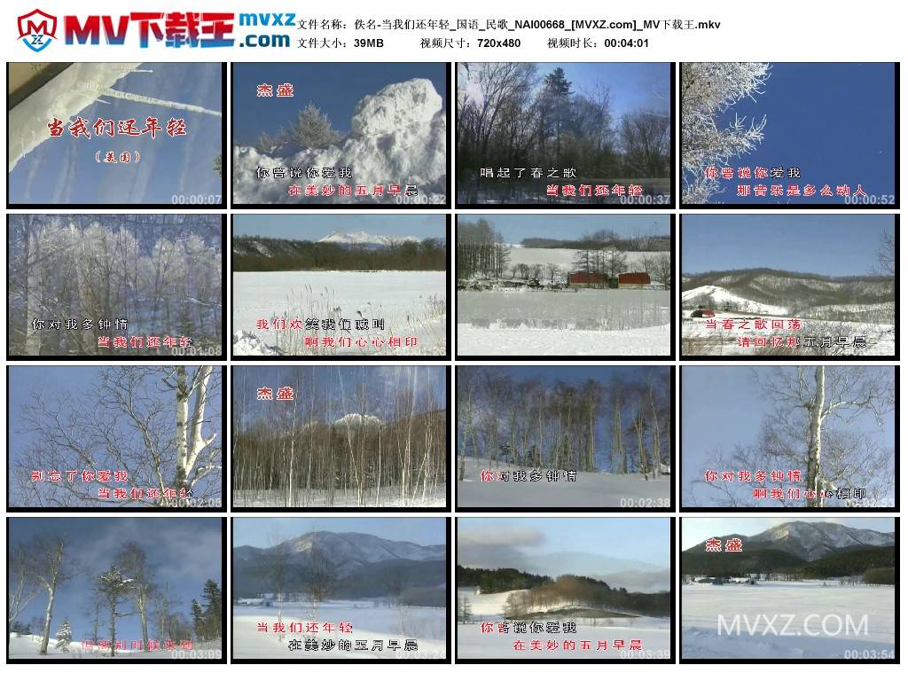 佚名-当我们还年轻_国语_民歌_NAI00668